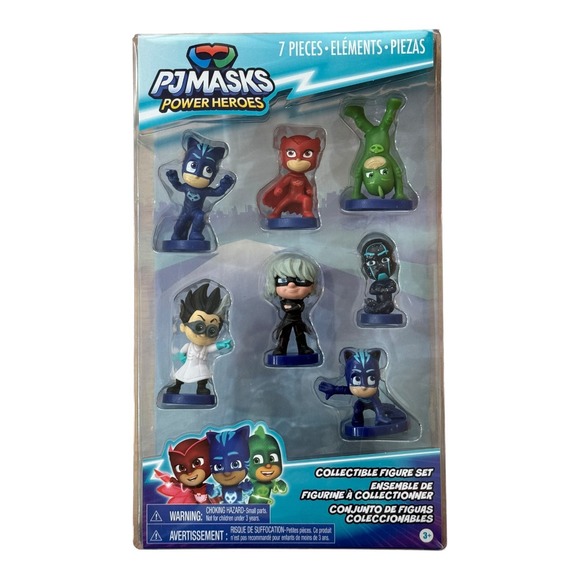 PJ Masks Figurine Playset, 7 Piece Deluxe Collectible Figure Set - Picture 2 of 3